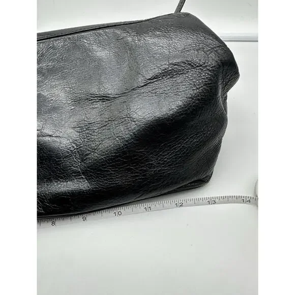 Cole Haan Pebbled Black‎ Leather Large Tote Top Handle Shoulder Bag Satchel Shoulder Bags